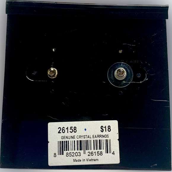 🪙Genuine Crystal & Silver Tone Dangling Ball Drop Stud Earrings by Cookie Lee - Picture 8 of 8